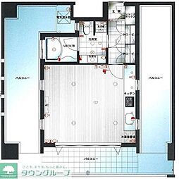 エンクレストベイ天神東 ワンルームの間取図画像