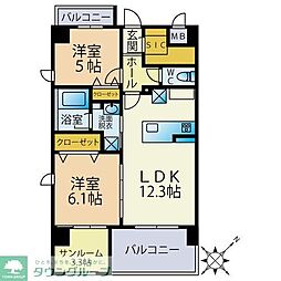 Sun・Blesso塩原 2SLDKの間取図画像