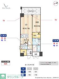 ウェルブライト博多ステーション 1LDKの間取図画像