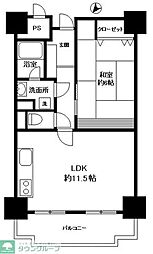 シャンボール大名C 1LDKの間取図画像