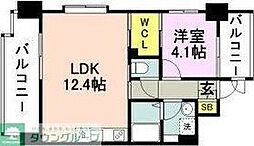 shostyleHAKATA 1LDKの間取図画像