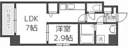 ウインステージ箱崎 1LDKの間取図画像