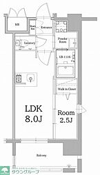 エンクレスト大手門GLOW 1LDKの間取図画像