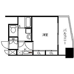 サヴォイマキシマイズ博多ステーション ワンルームの間取図画像