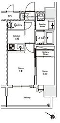 エンクレスト博多駅前ART 2Kの間取図画像