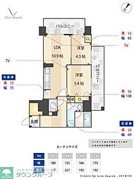 ルキシア薬院 2LDKの間取図画像