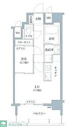 リアンシエルブルー大濠公園 1LDKの間取図画像