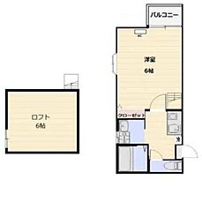 イル・グラッツィア薬院 1Kの間取図画像