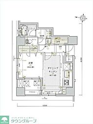 ライオンズ赤坂セントマークス 1SLDKの間取図画像
