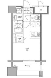 エンクレスト博多スタイル ワンルームの間取図画像