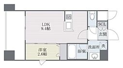 ラクラス博多 1LDKの間取図画像