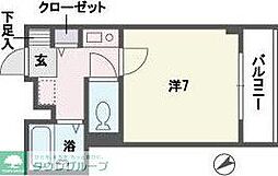 OAKVILLAHAKATA28th 1Kの間取図画像