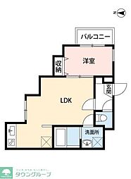 福岡市博多区麦野4丁目アパート 1LDKの間取図画像