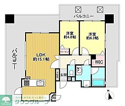 ロイヤルアーク大濠公園 2LDKの間取図画像