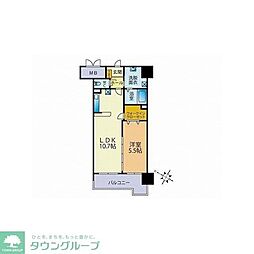 ヴィクトリア博多 1LDKの間取図画像