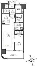 ウェルブライト博多ステーション 1LDKの間取図画像