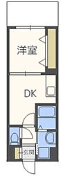 サヴォイリトリートハウス 1Kの間取図画像