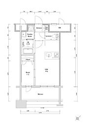 エンクレスト博多駅南GRACE 1LDKの間取図画像
