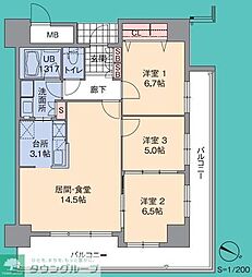 プライムメゾンセントラルパーク 3LDKの間取図画像