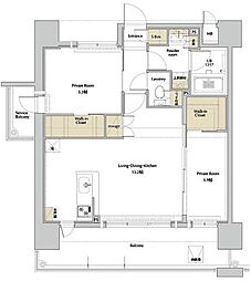 ネストピア博多グランドステージ2 2LDKの間取図画像