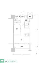 エンクレスト博多EXCEED 1LDKの間取図画像