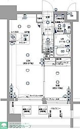 サヴォイセントオブガーデン 1LDKの間取図画像
