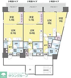 ナジェスタ大濠 1LDKの間取図画像
