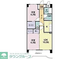 アポロ空港ビル 2LDKの間取図画像