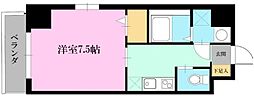 ニューガイアリルーム薬院駅前No.22 1Kの間取図画像