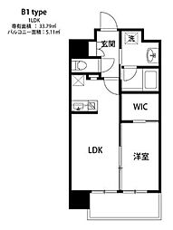 福岡市地下鉄空港線 中洲川端駅 徒歩6分の賃貸マンション 10階1LDKの間取り