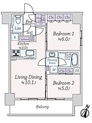 間取図画像 2LDK