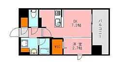 LANDICPREMIUMHAKATA 1DKの間取図画像