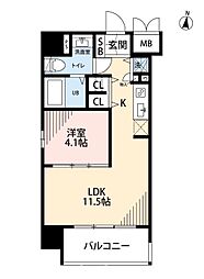 サヴォイフェアリーパーク 1LDKの間取図画像