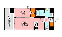 LANDICPREMIUMO115 1LDKの間取図画像
