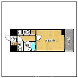 JGM南天神 1Kの間取図画像