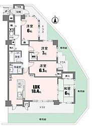 パデシオン宇治小倉 4LDKの間取図画像