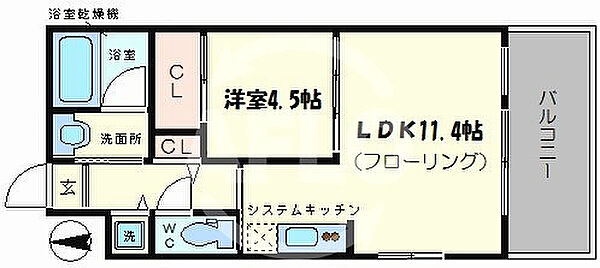 オリエンタル靭本町 1005｜大阪府大阪市西区靱本町1丁目(賃貸マンション1LDK・10階・37.00㎡)の写真 その2