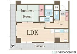 コンドミニアム千駄木 1LDKの間取図画像