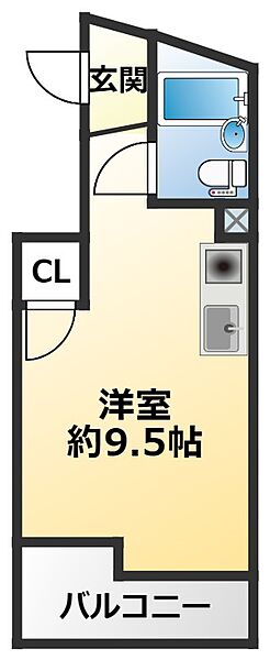 リバティー板宿 「板宿」駅 徒歩1分 ｜兵庫県神戸市須磨区平田町2丁目(賃貸マンション1R・2階・15.48㎡)の写真 その2