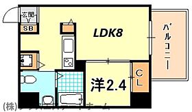 シティフラット兵庫  ｜ 兵庫県神戸市兵庫区塚本通6丁目（賃貸マンション1LDK・8階・26.56㎡） その3