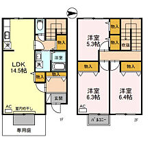 クレール琴山 B101 ｜ 大阪府岸和田市尾生町1150（賃貸アパート3LDK・1階・84.43㎡） その2