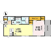 D-ROOM我孫子 103 ｜ 大阪府泉大津市我孫子1丁目10-11（賃貸アパート1LDK・1階・44.03㎡） その2