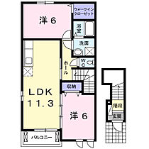 デーア3 201 ｜ 大阪府岸和田市加守町4丁目15-12（賃貸アパート2LDK・2階・57.26㎡） その2