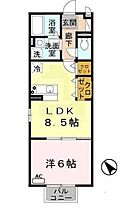 グランパルク・コーズ 107 ｜ 大阪府岸和田市南上町1丁目16-23（賃貸アパート1LDK・2階・36.95㎡） その2