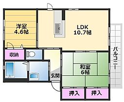 パステルコートA 201 ｜ 大阪府岸和田市小松里町185（賃貸アパート2LDK・2階・50.04㎡） その2