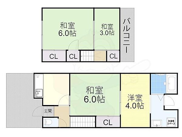 向島立河原町貸家(59-11) ｜京都府京都市伏見区向島立河原町(賃貸一戸建4K・2階・40.00㎡)の写真 その2