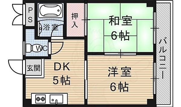 京都府京都市伏見区醍醐中山町(賃貸マンション2DK・2階・36.00㎡)の写真 その2