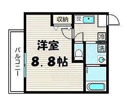 サントス墨染  ｜ 京都府京都市伏見区深草北鍵屋町（賃貸マンション1K・3階・25.05㎡） その2