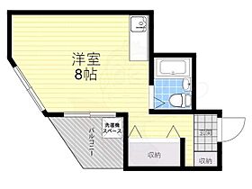 ラッキーハイツ  ｜ 京都府京都市伏見区深草僧坊町（賃貸マンション1R・3階・20.25㎡） その2