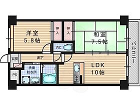 京都府京都市伏見区竹田田中宮町（賃貸マンション2LDK・4階・55.57㎡） その2